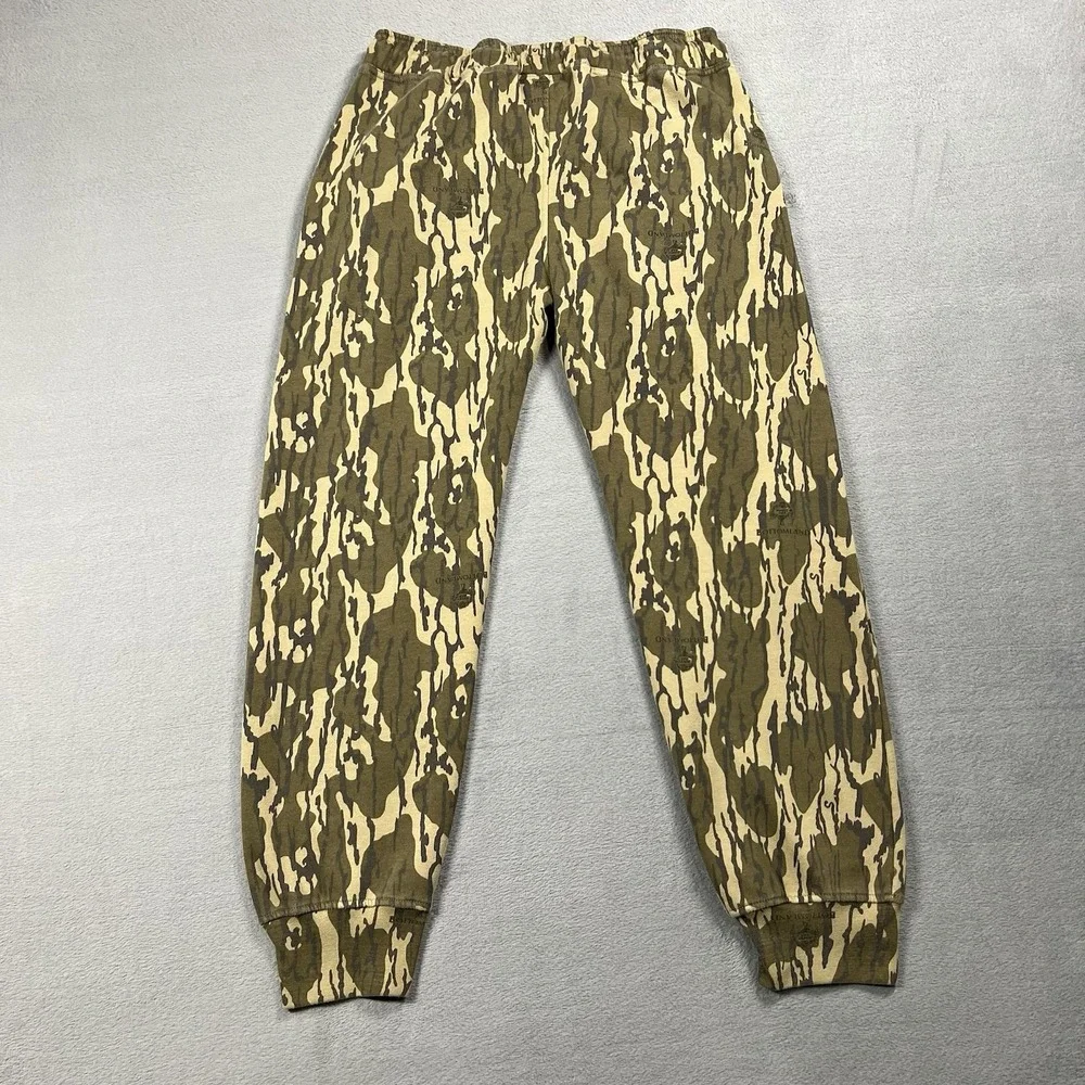 Mossy Oak Sweatpants Mens M Green Brown Cotton Mill Vintage Joggers Pockets